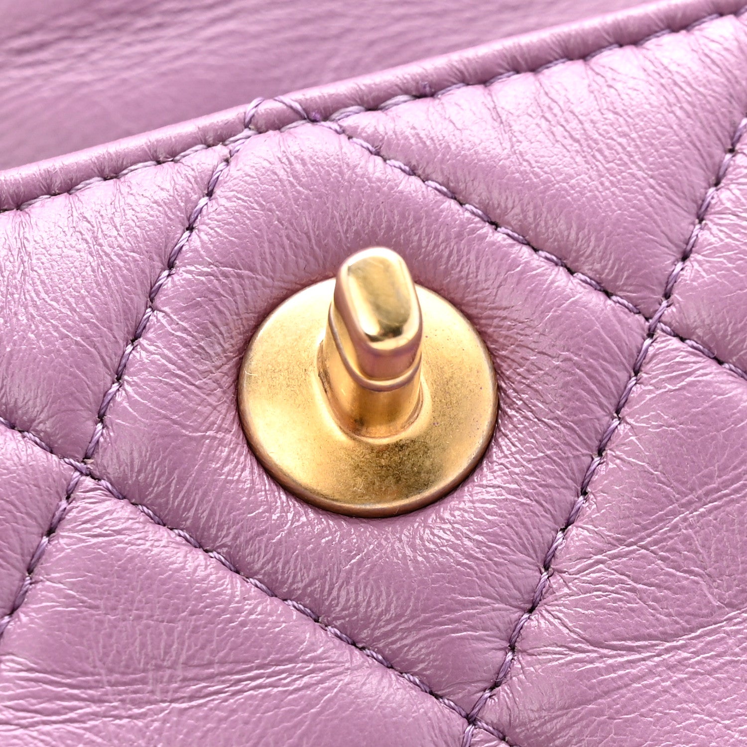 Chanel Shiny Lambskin Quilted Extra Mini Flap Purple 1862177