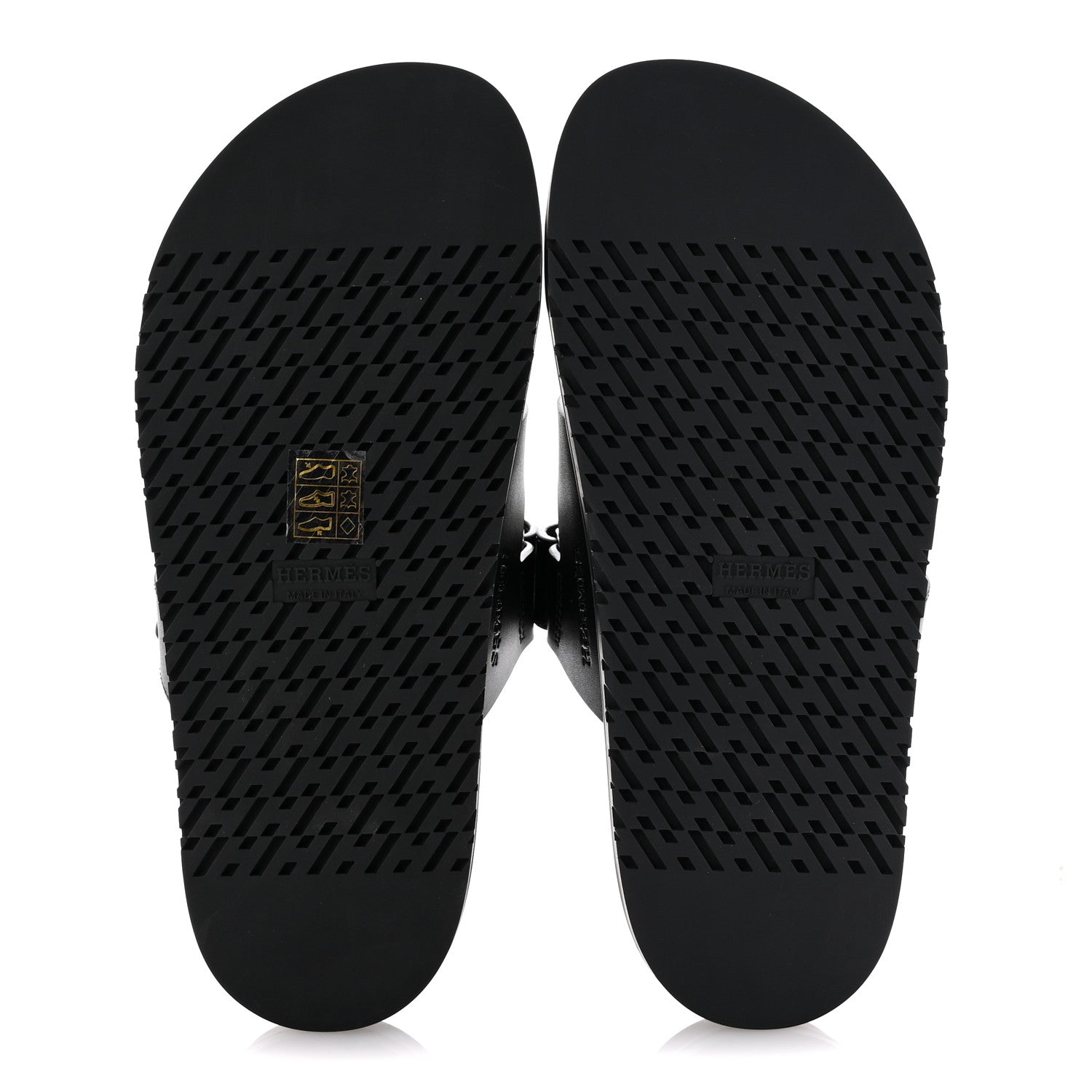 Hermes Calfskin Womens Chypre Sandals 38.5 Black 6 of 10
