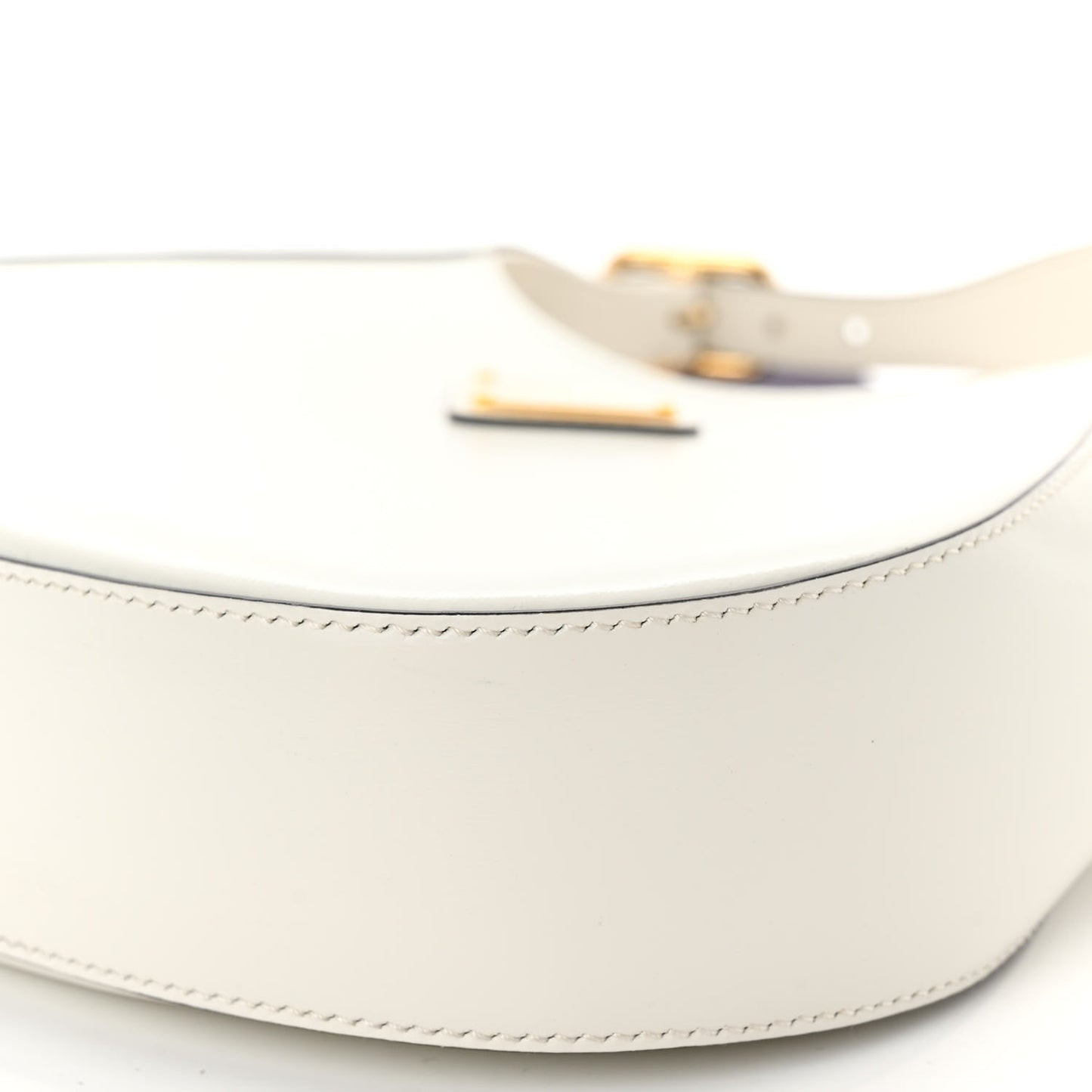 Box Calfskin Shoulder Bag White Black