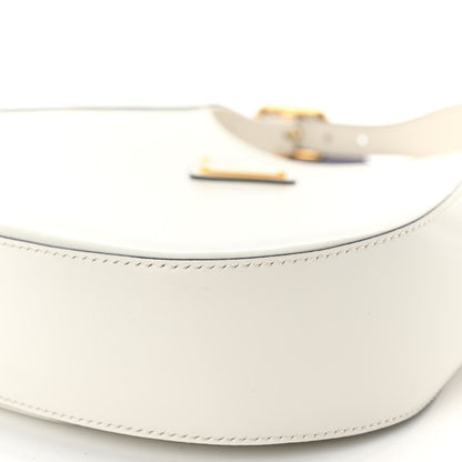 Prada Box Calfskin Shoulder Bag White Black 9 of 9