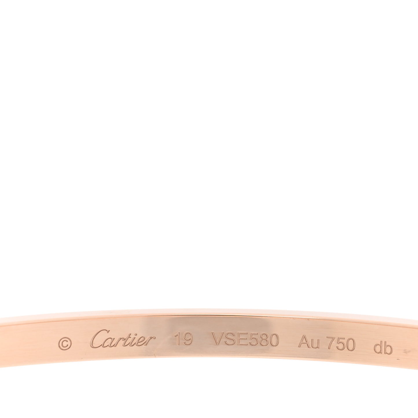18K Pink Gold Small LOVE Bracelet 19