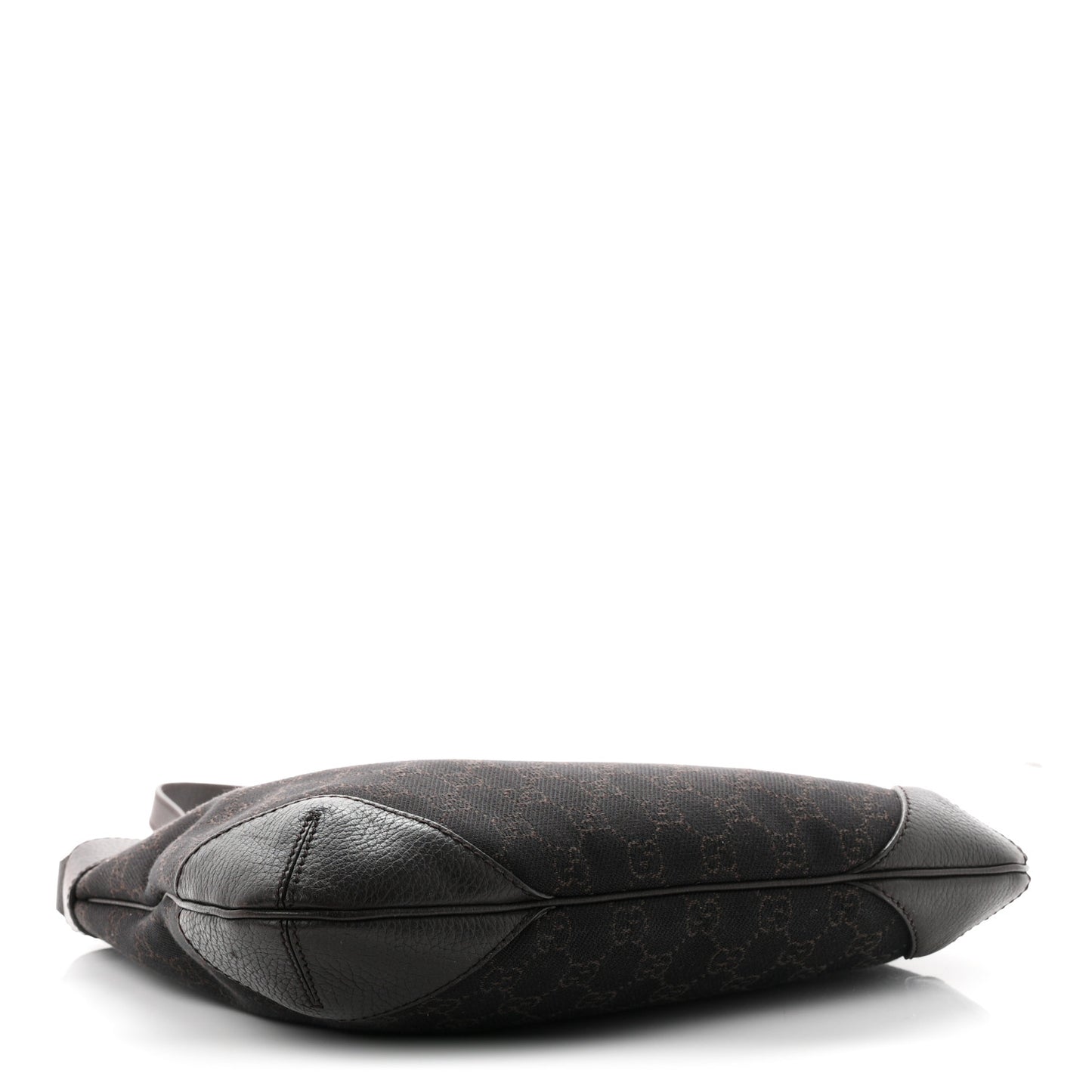 Denim GG Monogram Shoulder Bag Dark Brown