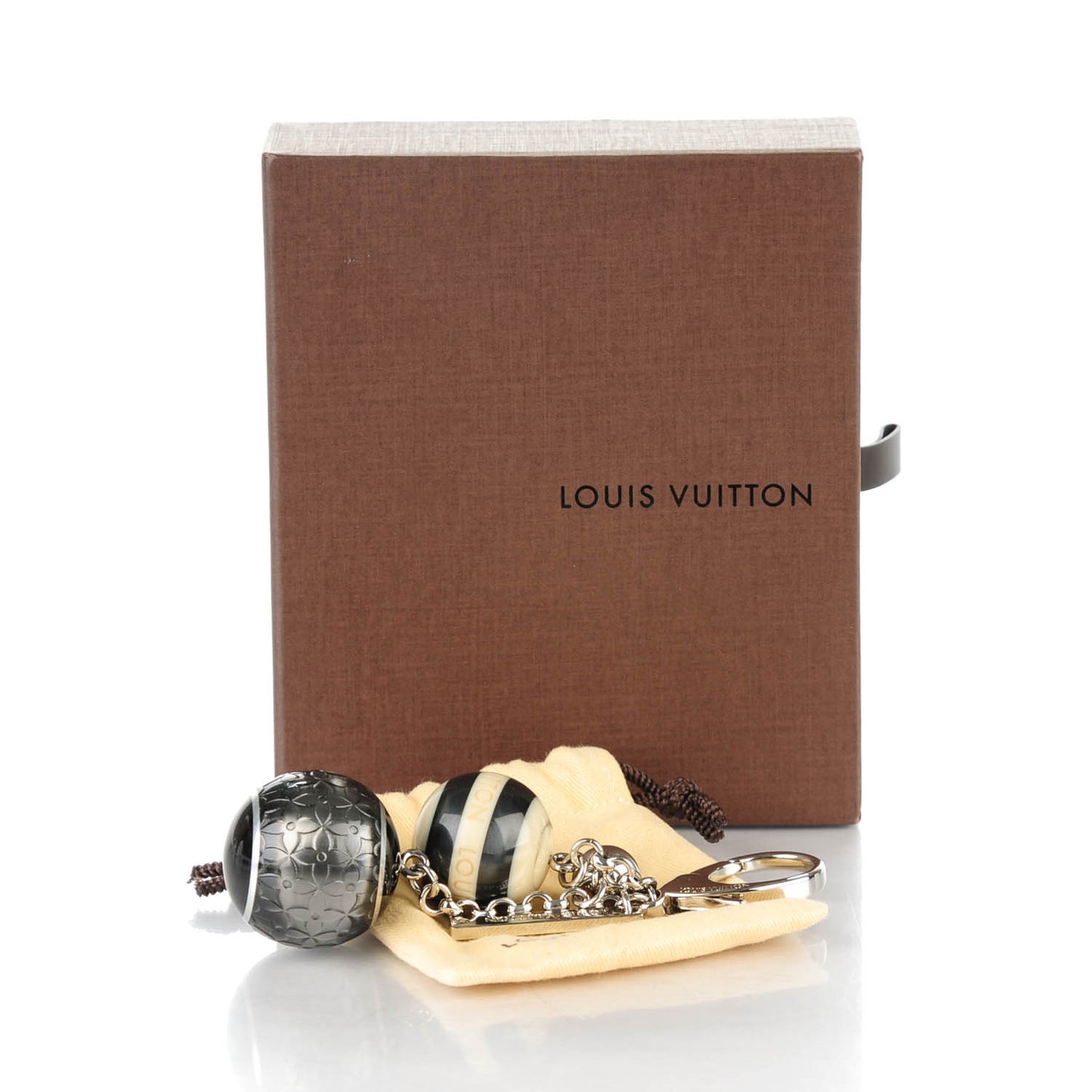 Mini Lin Croisette Bag Charm Black