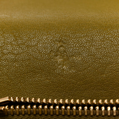Saint Laurent Sheepskin Matelasse Chevron Monogram Medium College Bag Olive 12 of 12