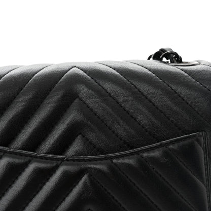 Chanel Lambskin Chevron Quilted Mini Square Flap So Black 14 of 15