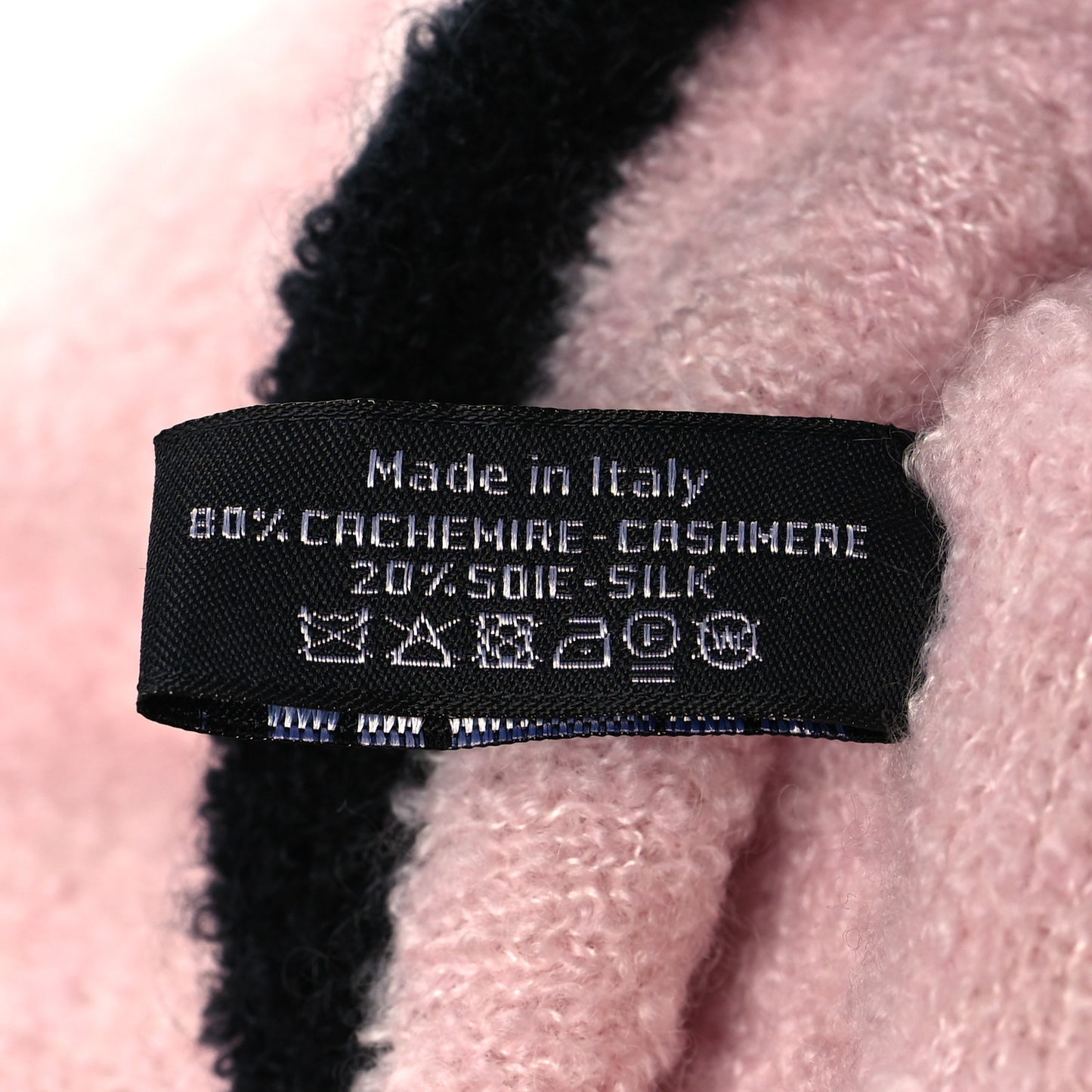 Cashmere Blend CC Beanie Hat Pink Black