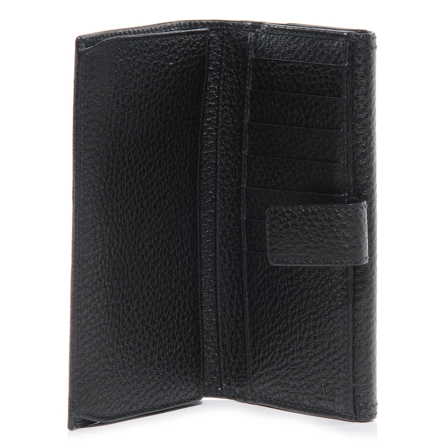 Gucci Leather GG Bamboo Long Wallet Black 3 of 8