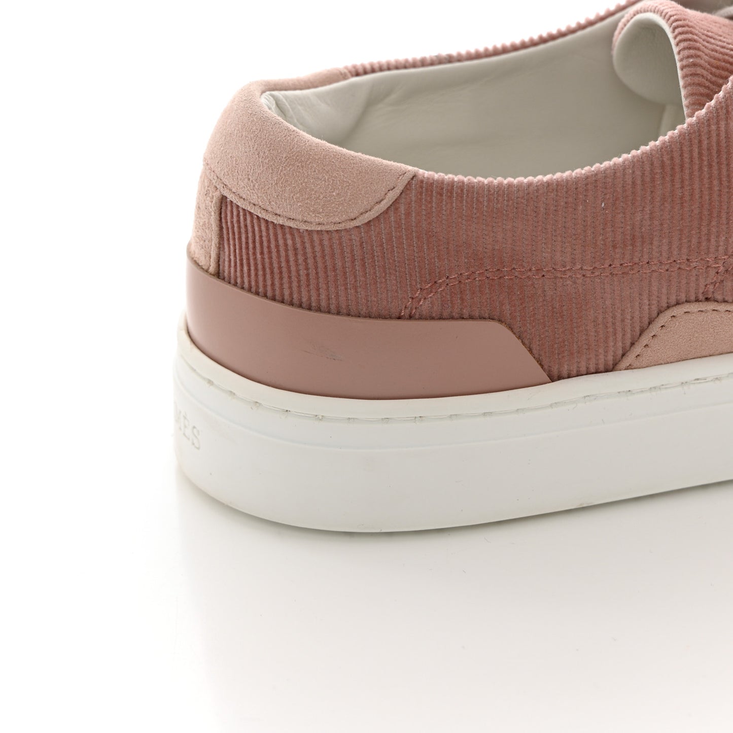 Fabric Ribbed Suede Goatskin Deep Sneakers 37 Beige Crin