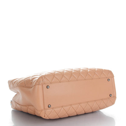 Chanel Caviar Quilted Large City Shopping Tote Beige 4 of 9