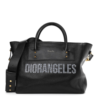 Christian Dior Goatskin DIORANGELES Tote Black 1 of 11