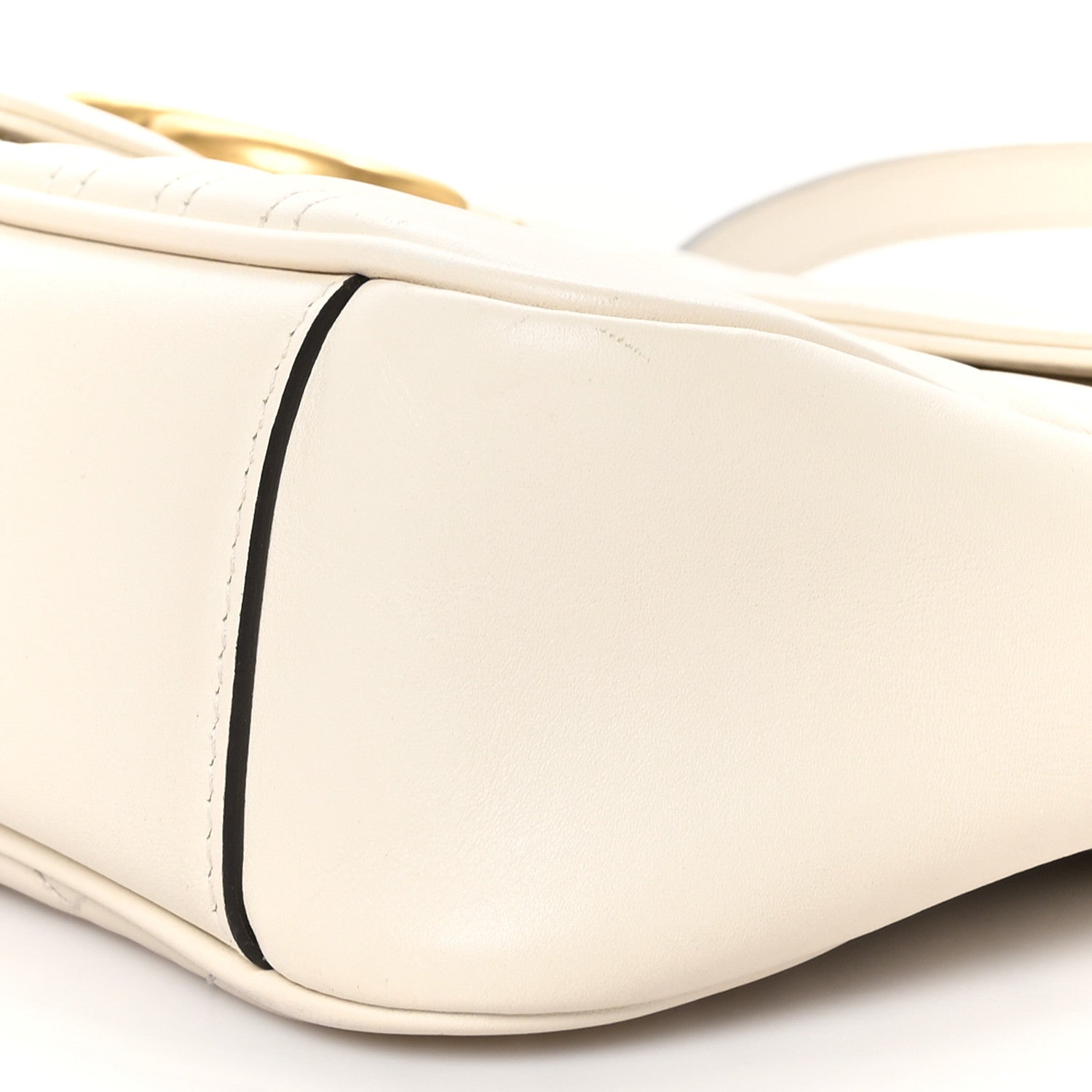 Gucci Calfskin Matelasse Small GG Marmont Shoulder Bag White 10 of 10