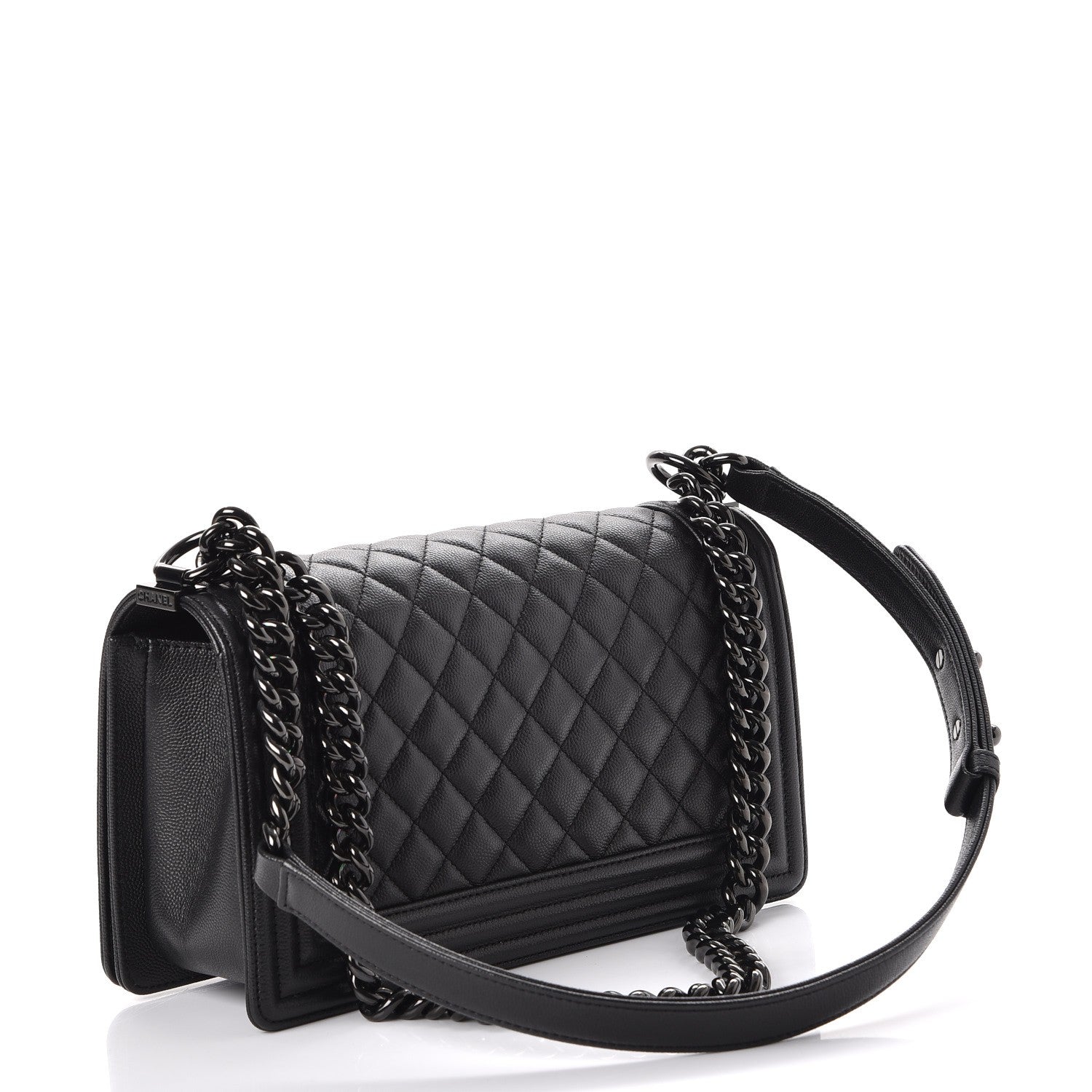 Chanel Caviar Quilted Medium Boy Flap So Black 3 of 8
