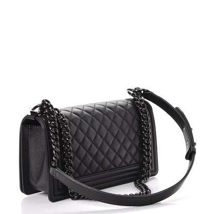 Chanel Caviar Quilted Medium Boy Flap So Black 3 of 8
