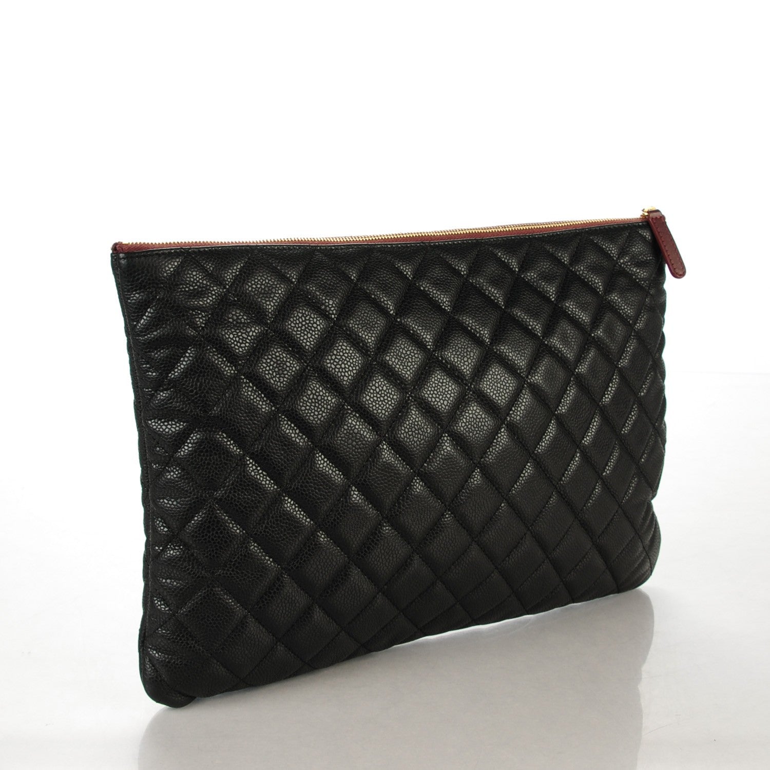 Chanel Caviar Quilted Large Cosmetic Case Black 3 of 7