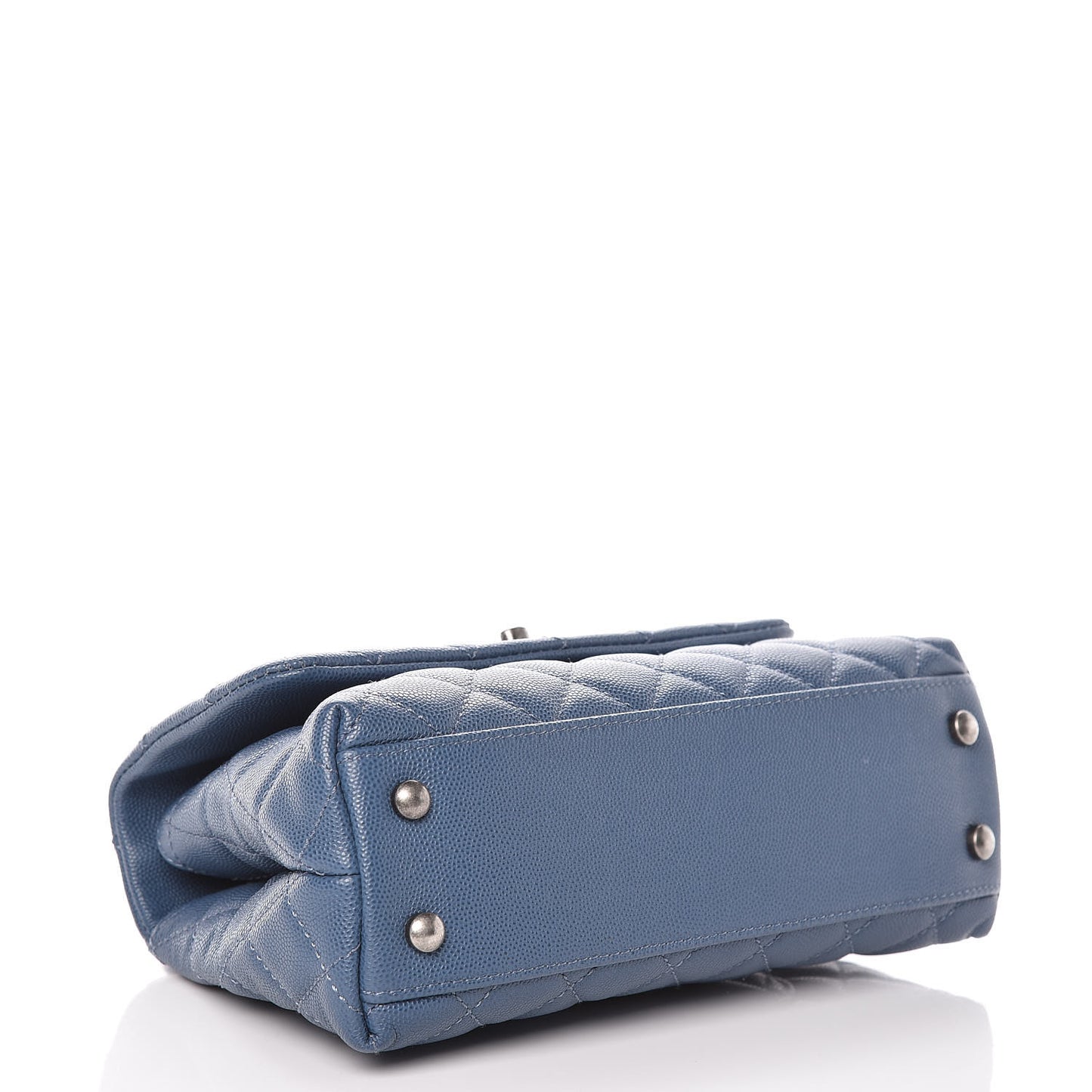 Caviar Quilted Mini Coco Handle Flap Blue