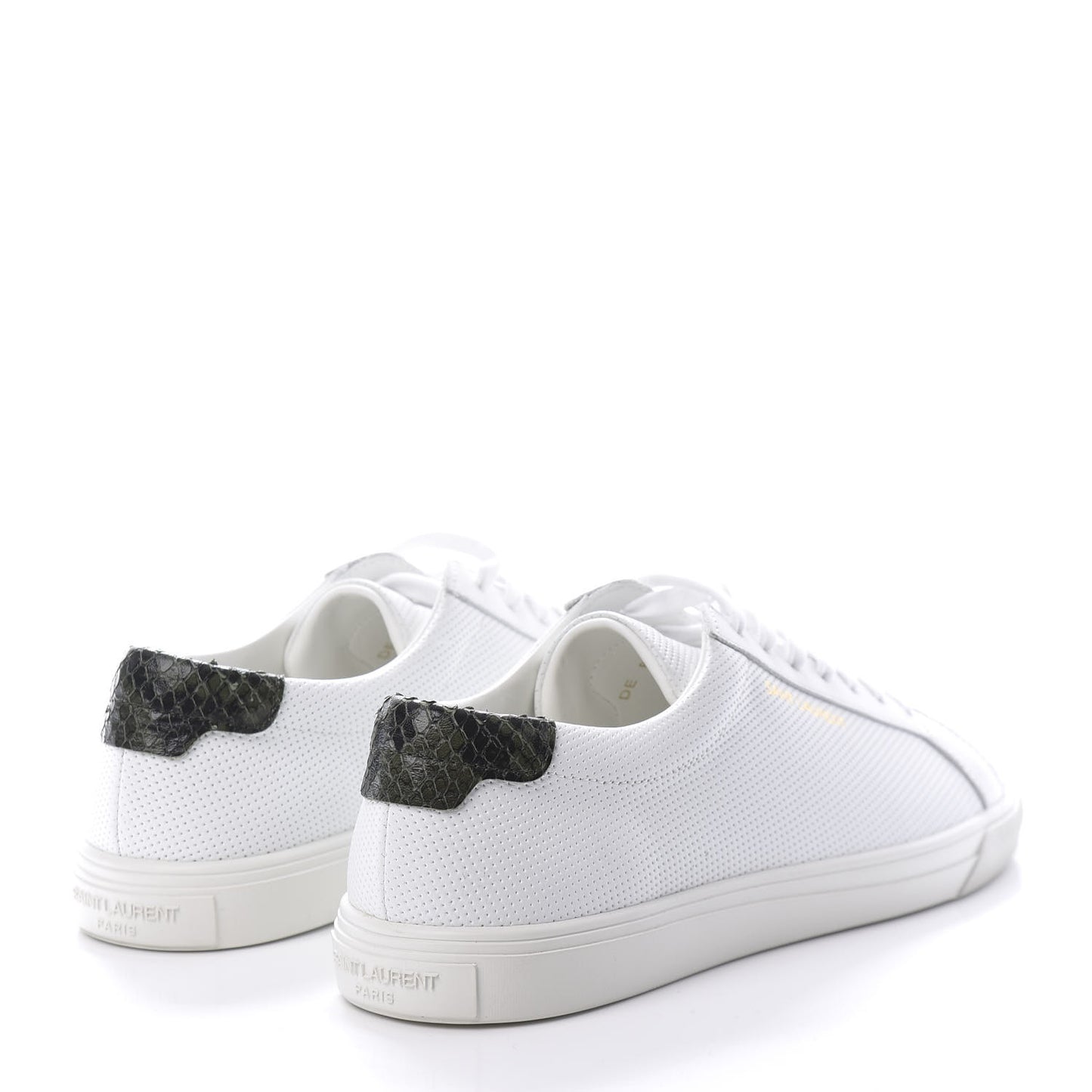 Perforated Calfskin Andy Low Top Sneakers 39 White