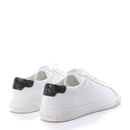 Saint Laurent Perforated Calfskin Andy Low Top Sneakers 39 White 4 of 8