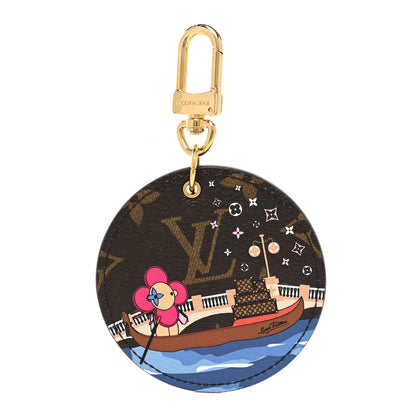 Louis Vuitton Monogram 2019 Christmas Animation Venice Bag Charm Key Ring Blue 1 of 3
