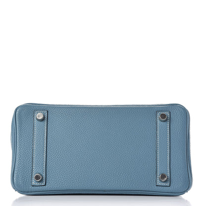 Hermes Togo Birkin 25 Blue Jean 6 of 36