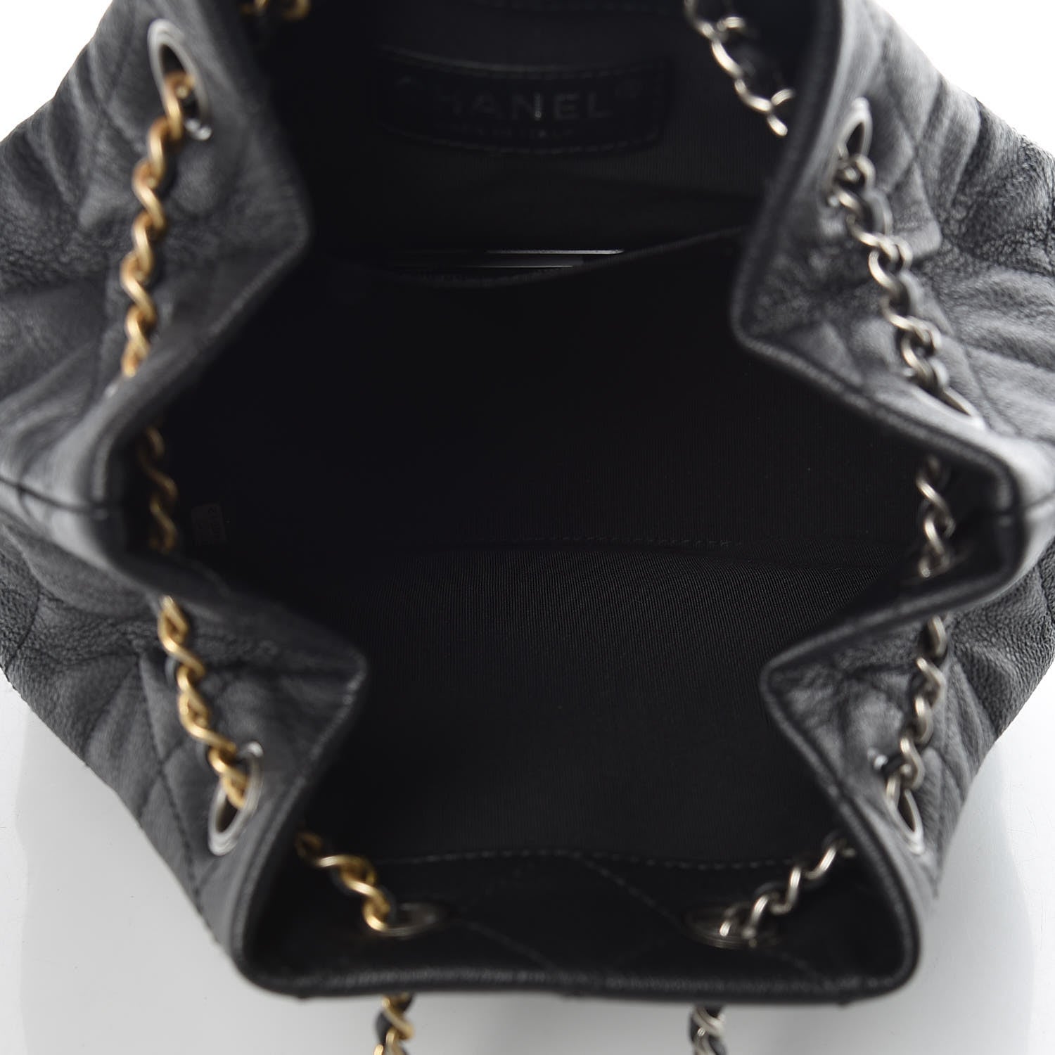 Chanel Patent Goatskin Quilted Small Gabrielle Backpack Black 5 of 9