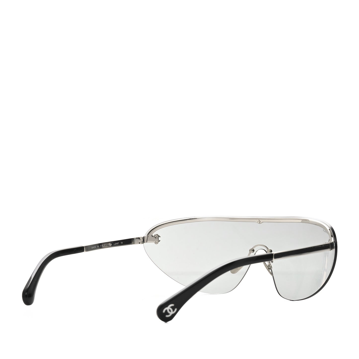 Metal Shield Sunglasses 71654 Silver