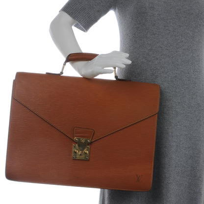 Louis Vuitton Epi Serviette Ambassadeur Briefcase Gold 2 of 8