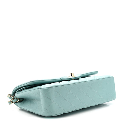 Chanel Caviar Quilted Medium Double Flap Light Blue 4 of 10