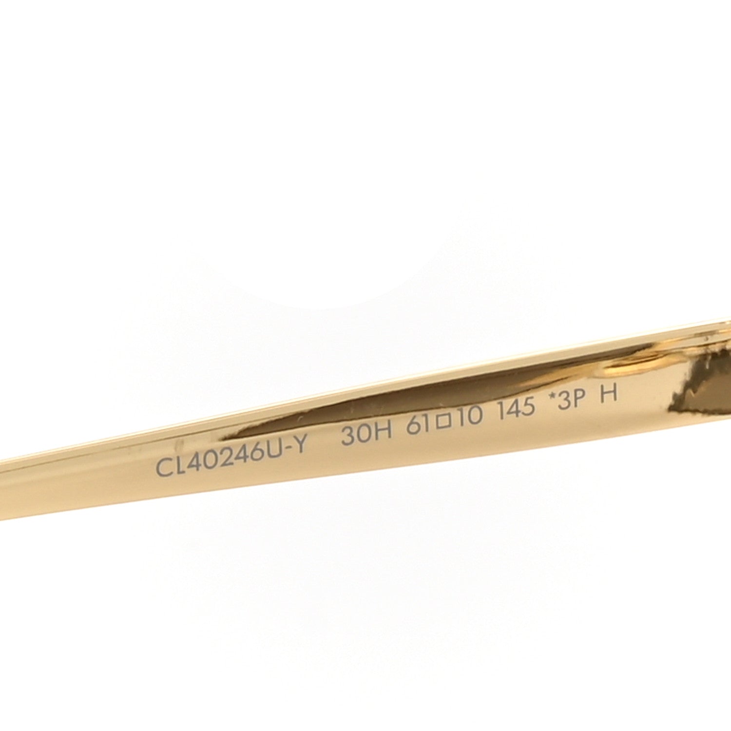 Celine Oversized Aviator Sunglasses CL40246U-Y Gold 6 of 7