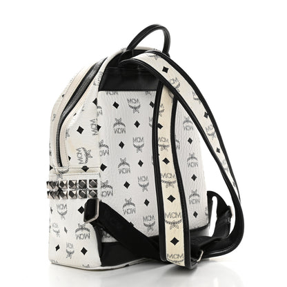 MCM Visetos Small Side Stud Stark Backpack White 3 of 12