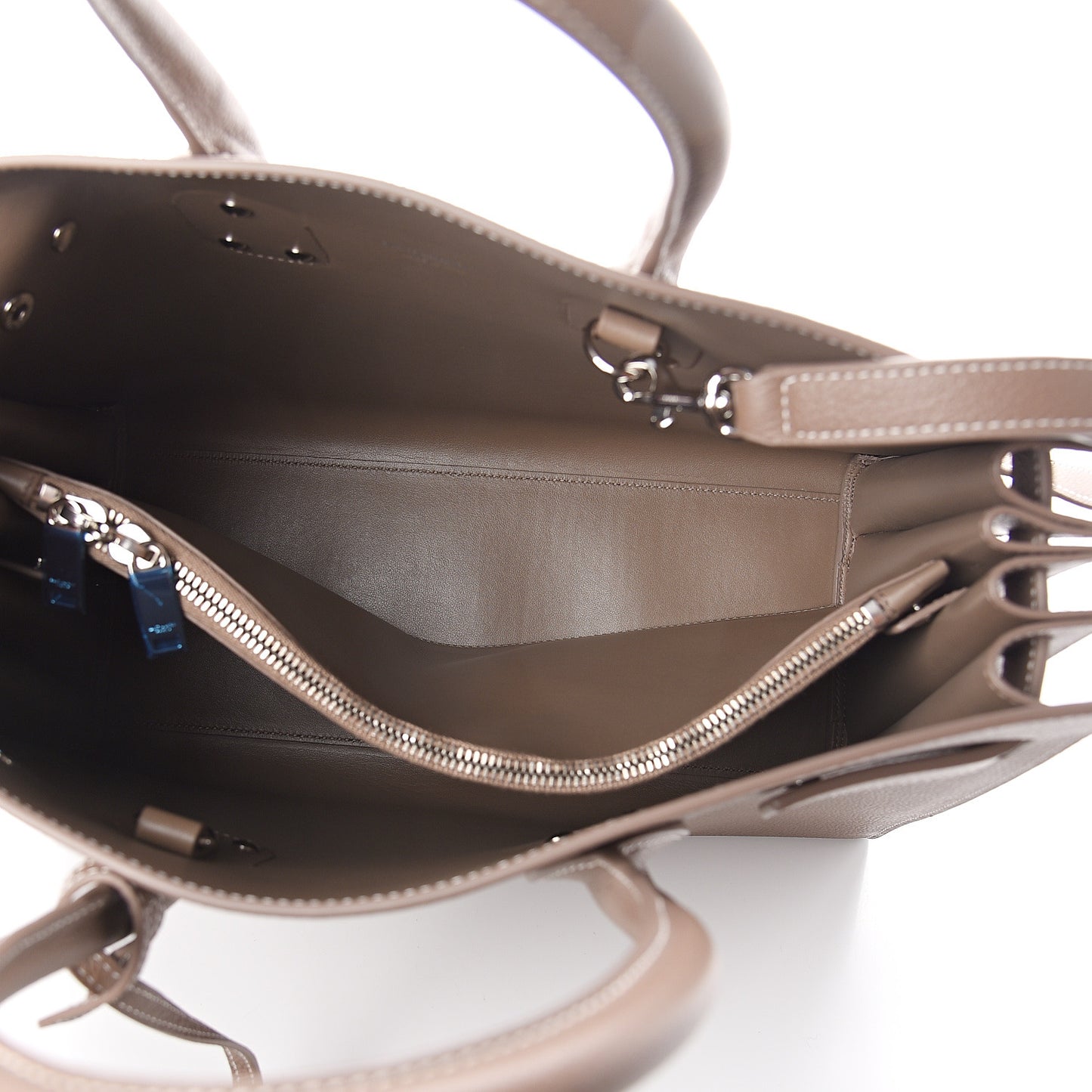 Grained Calfskin Small Sac De Jour Taupe
