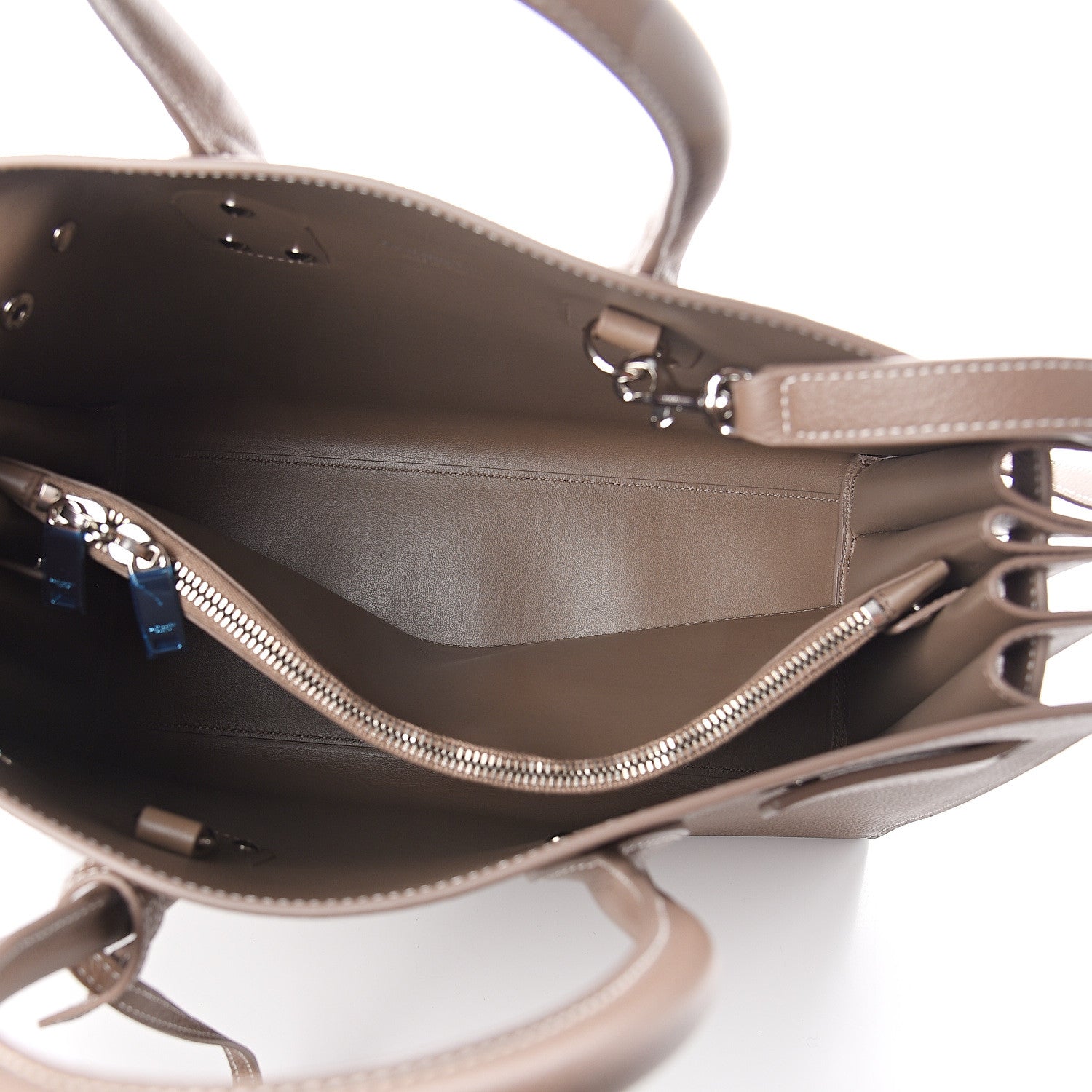 Saint Laurent Grained Calfskin Small Sac De Jour Taupe 4 of 8