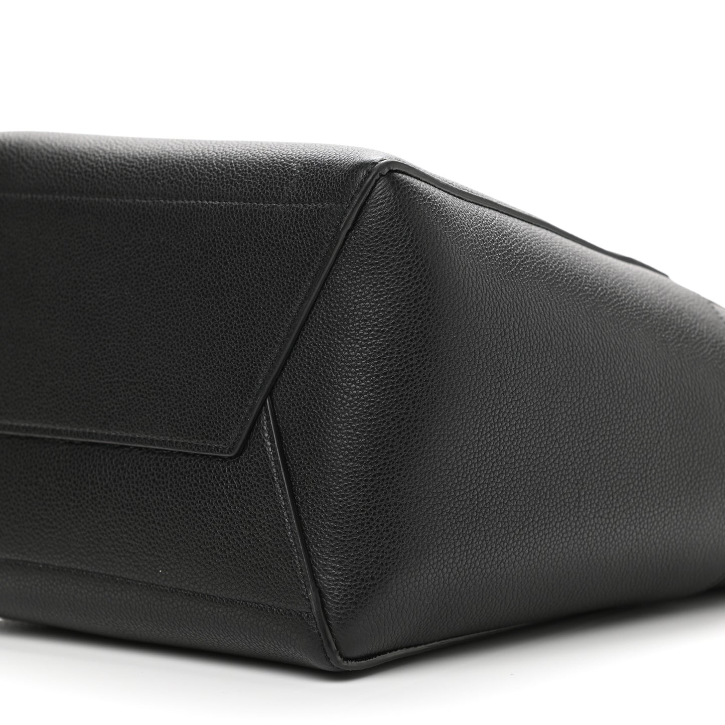 Soft Grained Calfskin Sangle Bucket Bag Black