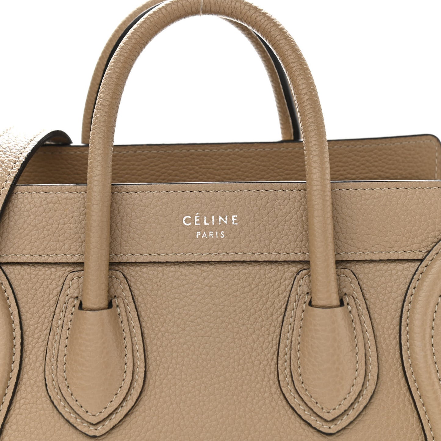 Drummed Calfskin Nano Luggage Dune
