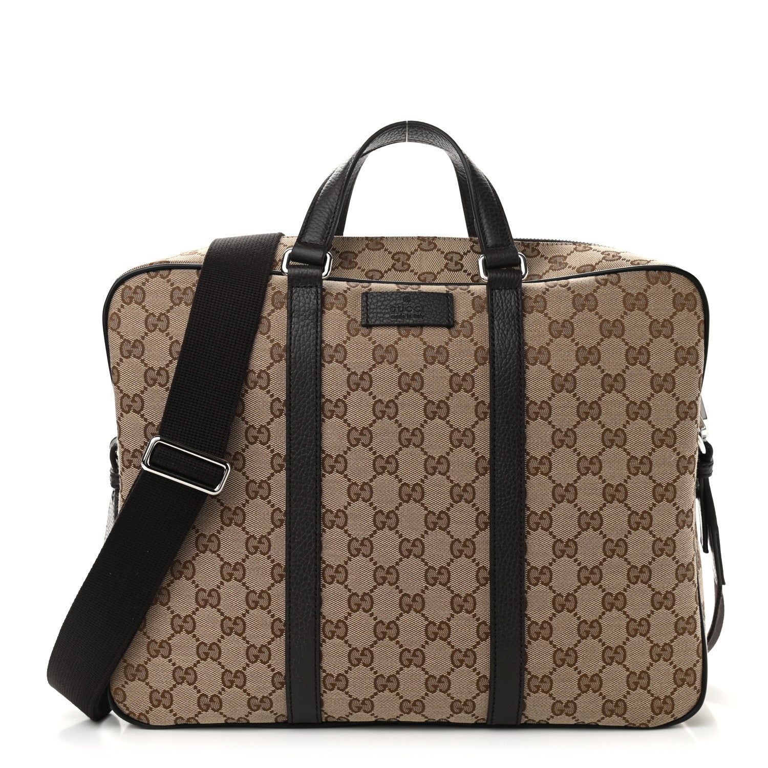 Gucci Monogram Briefcase Dark Brown 1 of 9