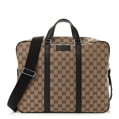 Gucci Monogram Briefcase Dark Brown 1 of 9