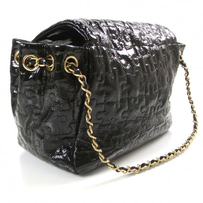 Chanel Patent Puzzle Accordion Flap Bag Black 3 of 11