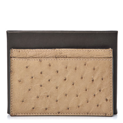 Gucci Ostrich Card Holder Brown 8 of 8