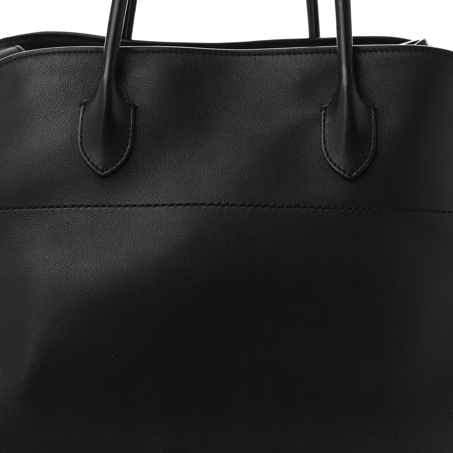 The Row Polished Saddle Calfskin Soft Margaux 17 Black 7 of 9