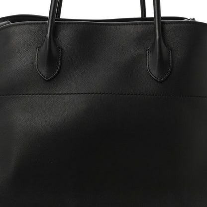 The Row Polished Saddle Calfskin Soft Margaux 17 Black 7 of 9