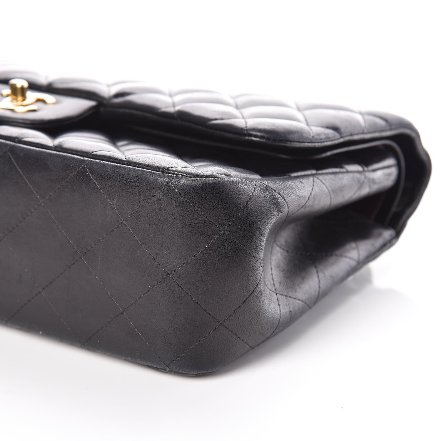 Chanel Lambskin Quilted Jumbo Double Flap Black 9 of 10