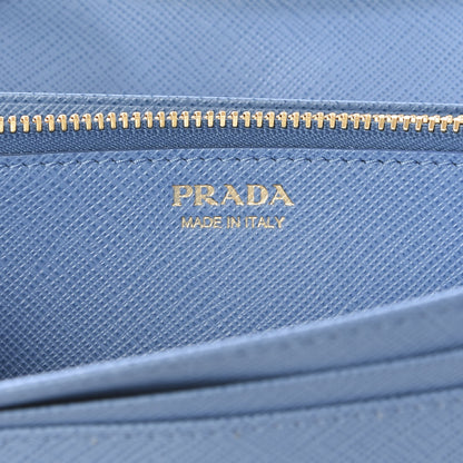 Prada Saffiano Metal Continental Flap Wallet Mare 5 of 6