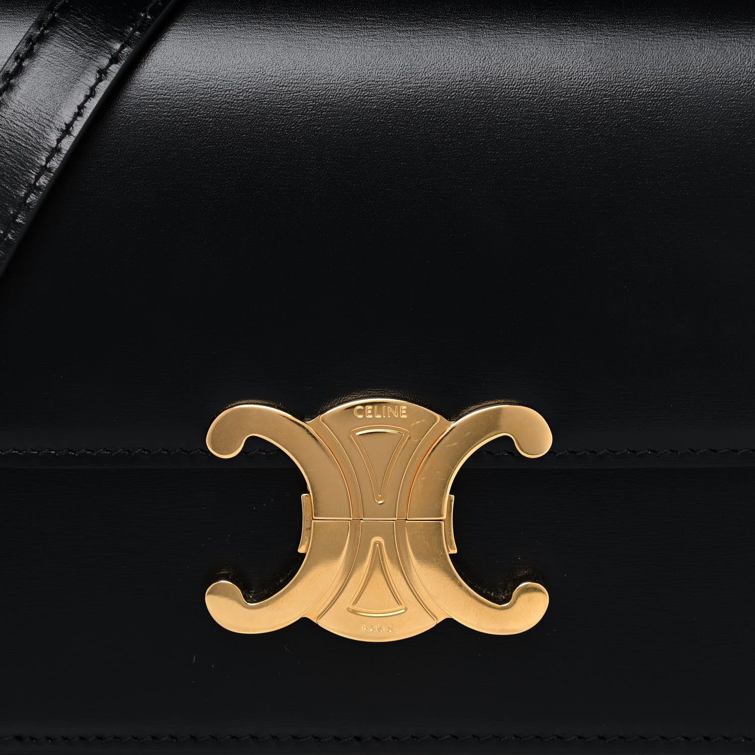 Celine Shiny Calfskin Small Triomphe Black 8 of 15