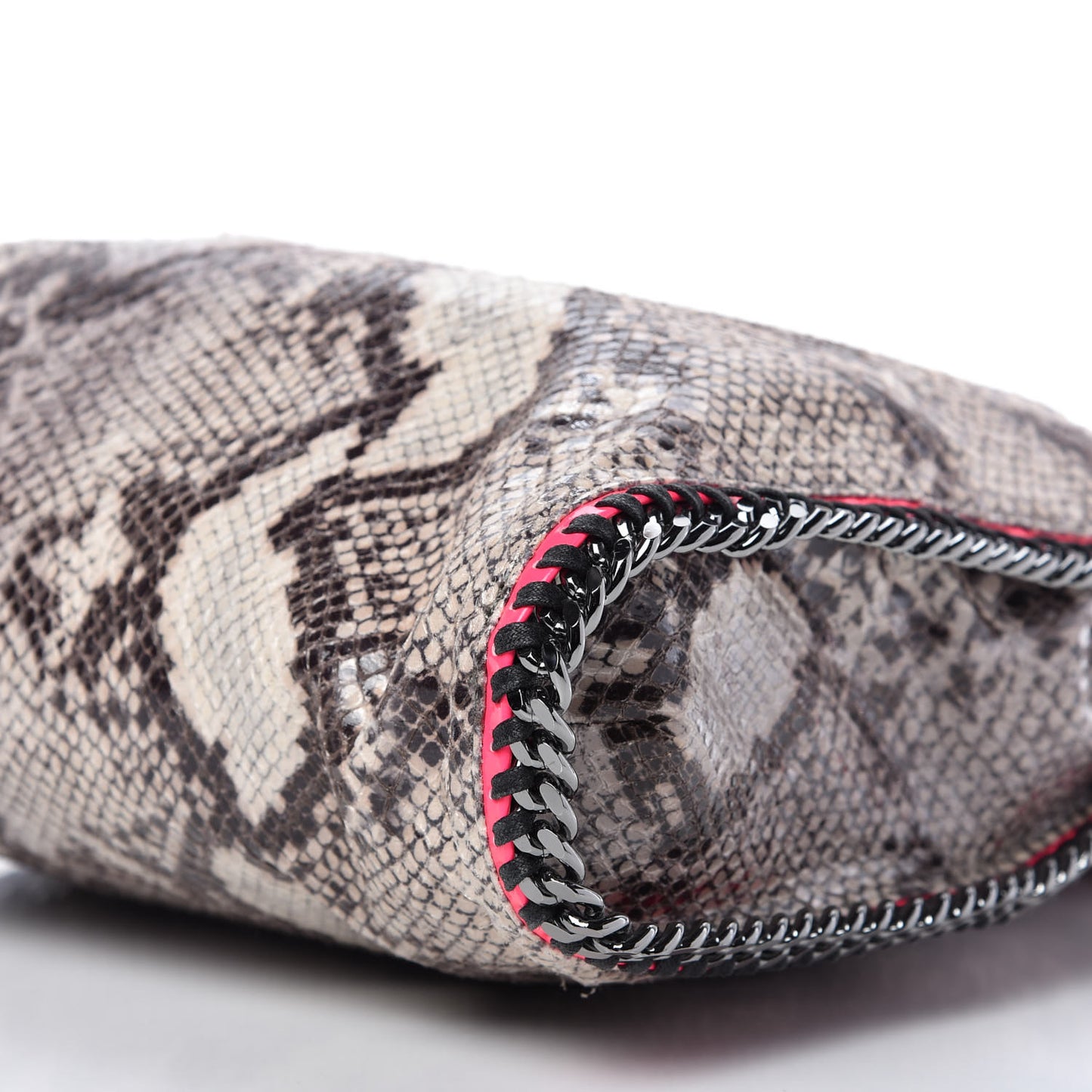 Eco Python Small Falabella Tote Chalk Pink
