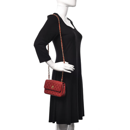 Chanel Lambskin Quilted Mini Flap Red 2 of 18