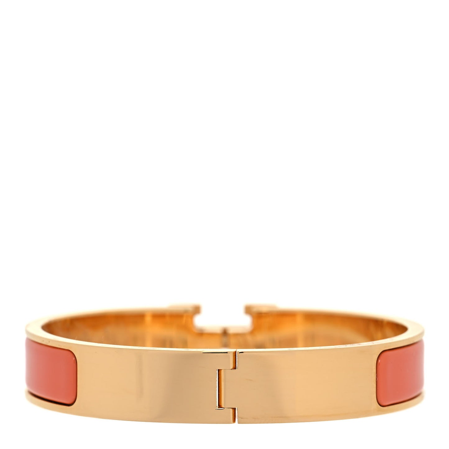 Enamel Narrow Clic Clac H Bracelet PM Peach Melba