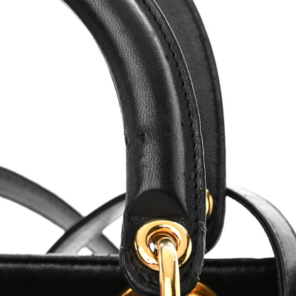 Christian Dior Lambskin Cannage Medium Lady Dior Black 18 of 19