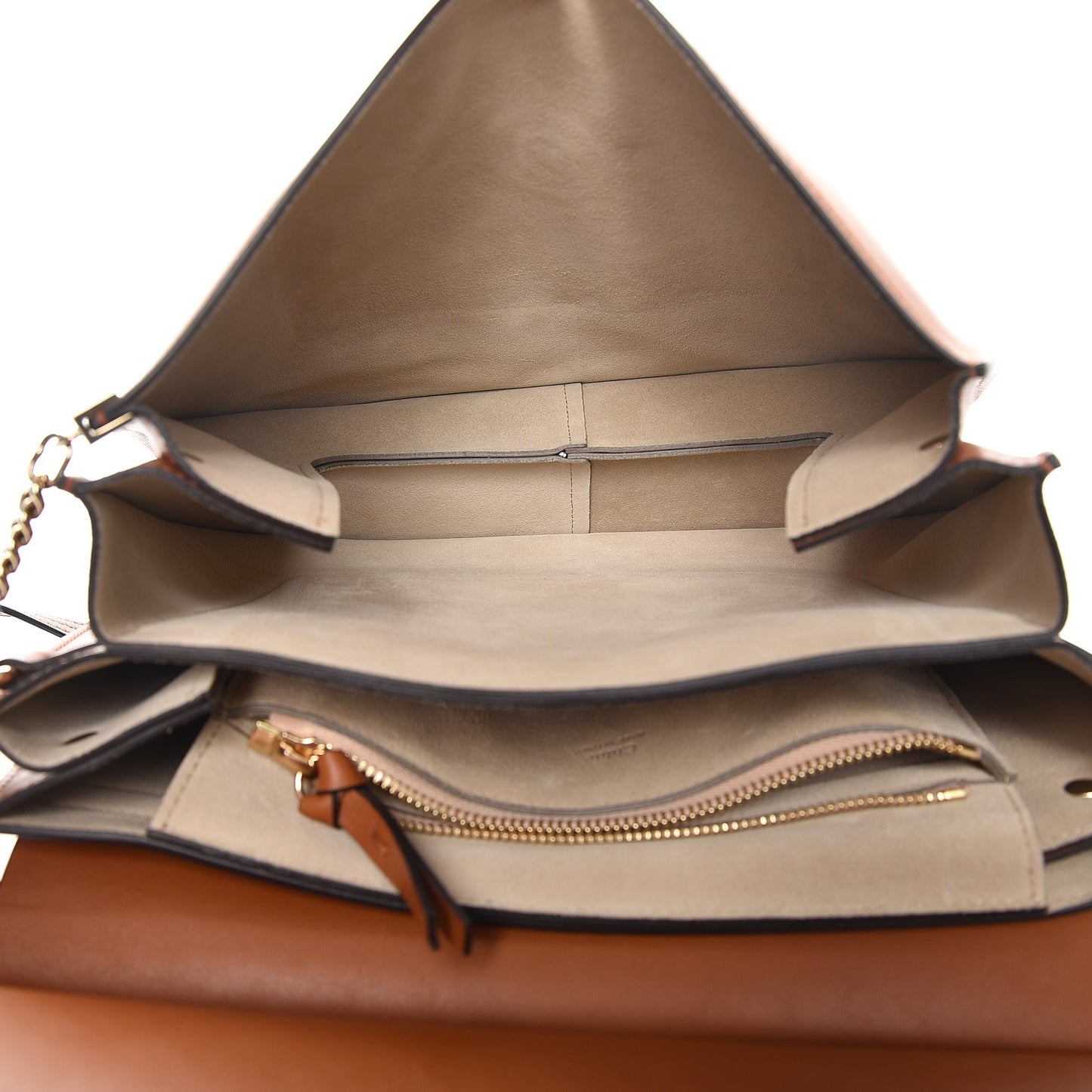 Suede Calfskin Medium Faye Shoulder Bag Tobacco