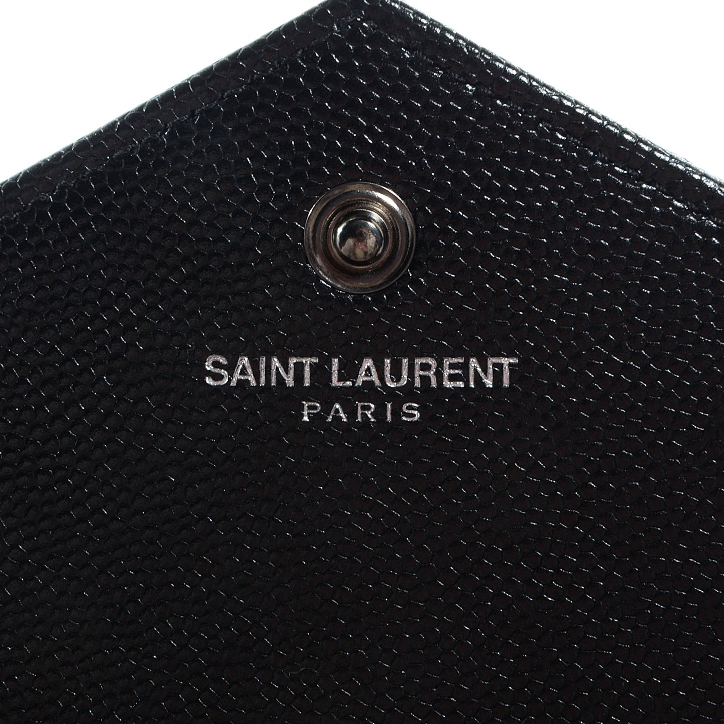 Matelasse Chevron Monogramme Chain Wallet Black