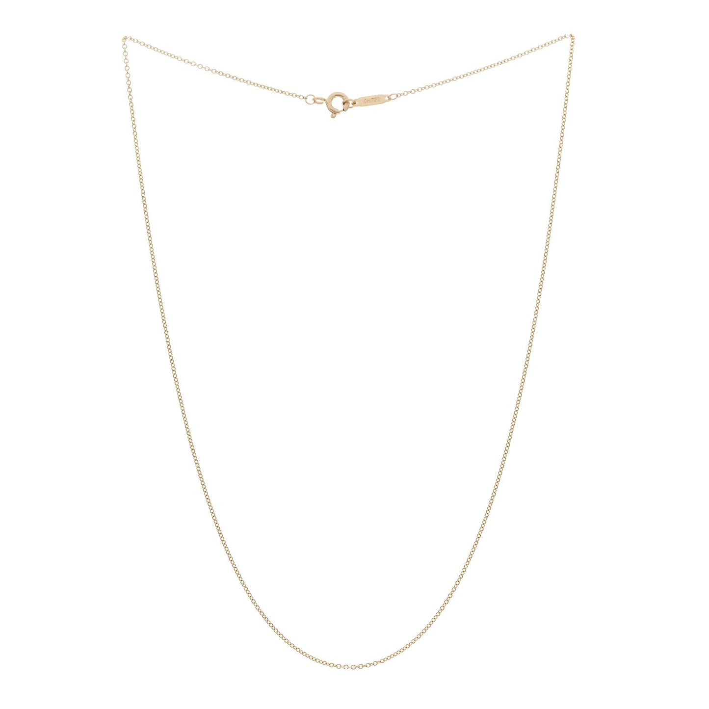 18K Yellow Gold Chain Necklace 16"
