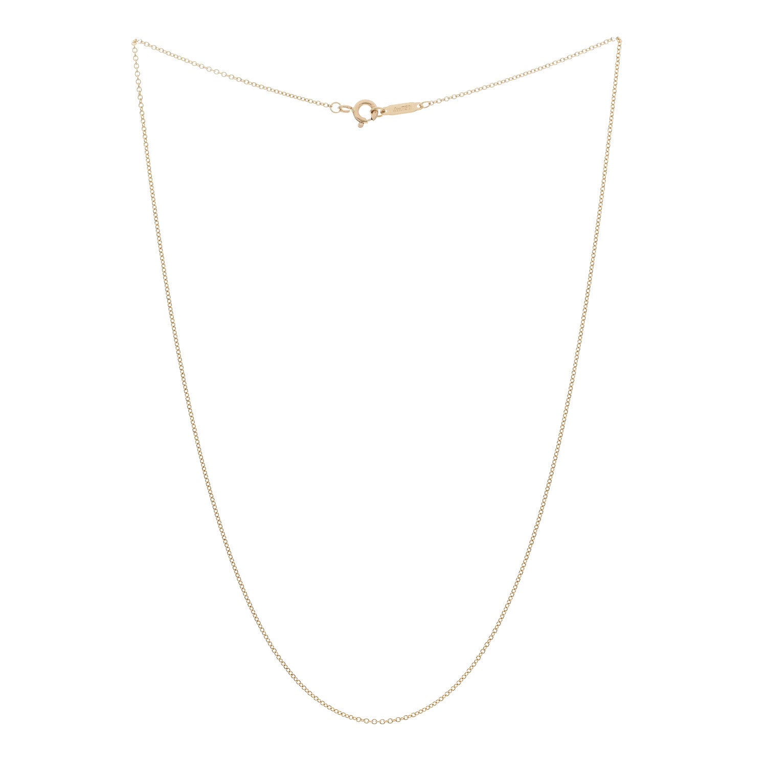 Tiffany 18K Yellow Gold Chain Necklace 16" 3 of 5